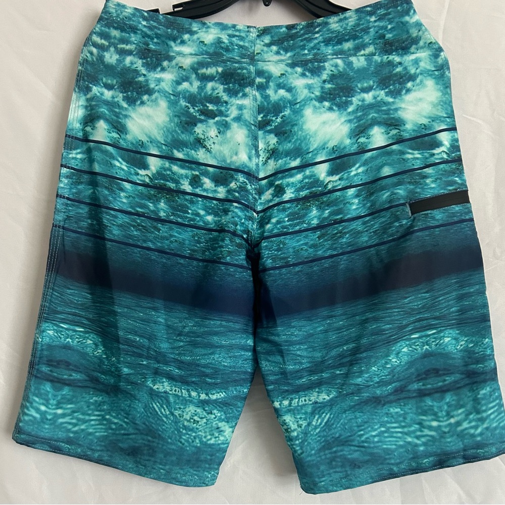 Men's Blue Swim Shorts - Picture 2 of 8